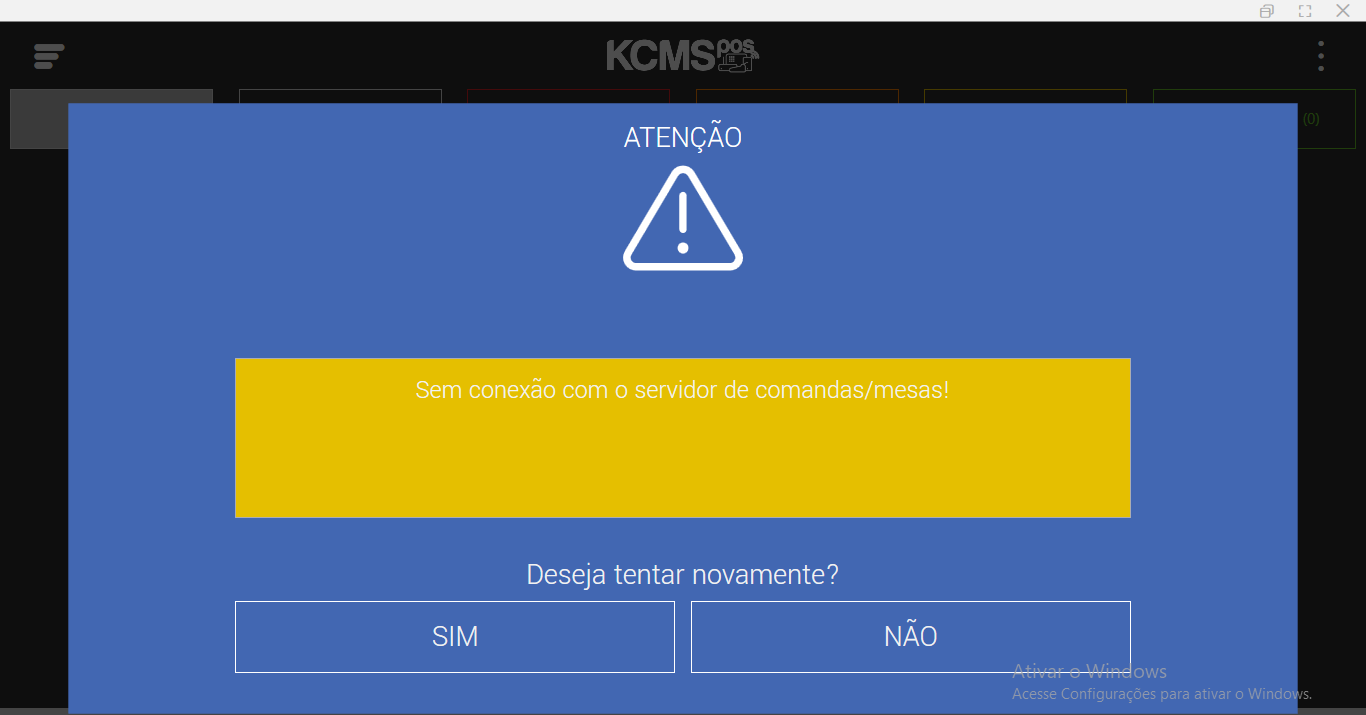 Sem Conexão Com O Servidor De Comandasmesas Como Resolver 4609